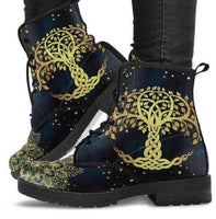 Tree of Life - Ankle Boots, Women's Shoes, Vegan Leather, Fashion Boots, Women's Lace Up, Snow Boots, Winter Boots Women - MaWeePet- Art on Apparel