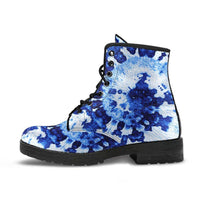 Tie Dye, Shibori- Ankle Boots, Women's Shoes, Vegan Leather, Lace Up, Classic Boots - MaWeePet- Art on Apparel
