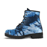 Shibori, Tie Dye- Ankle Boots, Women's Shoes, Vegan Leather, Lace Up, Doc Classic Boots - MaWeePet- Art on Apparel