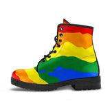 Pride Gay- Unisex Rainbow Pride, LGBTQ, Gay Pride Boots, Combat Doc Boots, Classic Ankle Boots - MaWeePet- Art on Apparel