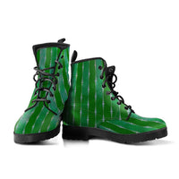 Ankle Boots, Unisex Lace Up, Combat boots, Classic Short boots- Green Christmas Mens and womans sizes available - MaWeePet- Art on Apparel