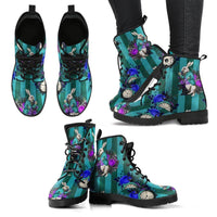 Alice I'm Late - Combat boots,  Boots Lace up, Classic Short boots - MaWeePet- Art on Apparel