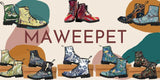 Dream Catcher Blue-Women's Boho Boots, Combat boots,  Festival Combat, Hippie Boots Lace up, Classic Short boots - MaWeePet- Art on Apparel