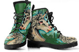 Unicorn Splash -Women's Boho Boots, Combat boots,  Festival Combat, Hippie Boots Lace up, Classic Short boots - MaWeePet- Art on Apparel