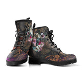 Alice I'm late Grunge Combat boots, Classic Short boots, Lace up, Women's Festival Hippie boots - MaWeePet- Art on Apparel