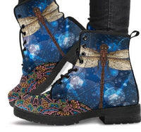 Ankle Boots, Women's Lace Up, Combat boots, Classic Short boots Dragonfly - MaWeePet- Art on Apparel