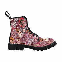 Ericas Flesh-Doc Style, Festival, Combat, Vintage Hippie Lace up Boots - MaWeePet- Art on Apparel