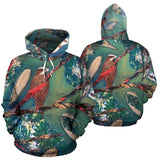 Sparrow hoodie in Men's sizes. Unisex - MaWeePet- Art on Apparel