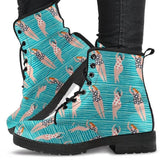 Floating Ladies- Combat, Boho Hippie Boots Lace up, Classic Short boots - MaWeePet- Art on Apparel