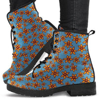 Anarchy Daisy-Woman Combat boots,  Festival Combat, Hippie Boots Lace up, Classic Short boots - MaWeePet- Art on Apparel